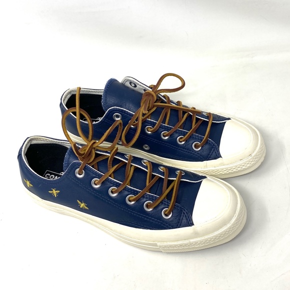 Converse Chuck 70 Low Top Leather Blue Women's Size Sneakers Custom 165507C-ENG - Picture 11 of 15